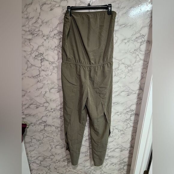 Drew Strapless Sage Jumpsuit Size L - Picture 1 of 4